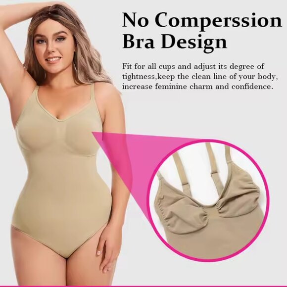 Bodysuit High Waisted Body Shaper Shorts Shapewear for Women Tummy Control Thigh - Picture 4 of 6